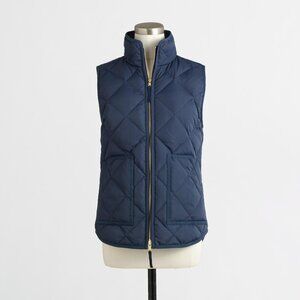 J. Crew Navy Puffer Vest in Medium